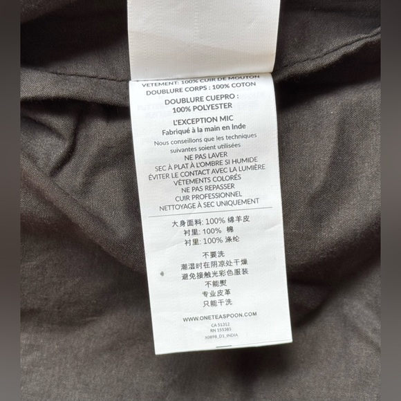 New One teaspoon Lamb leather Heartbreak Hotel Moto Motorcycle Jacket Eyelet - Picture 6 of 6